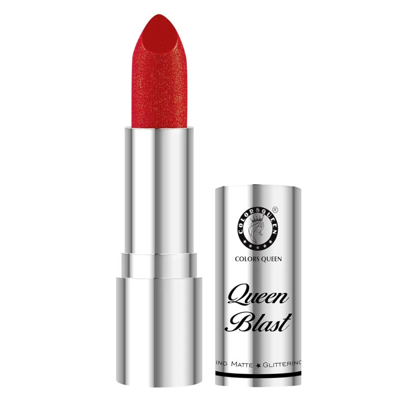 Colors Queen Queen Blast Shimmer Glitter Lipstick (09 - True Red) thumbnail 7